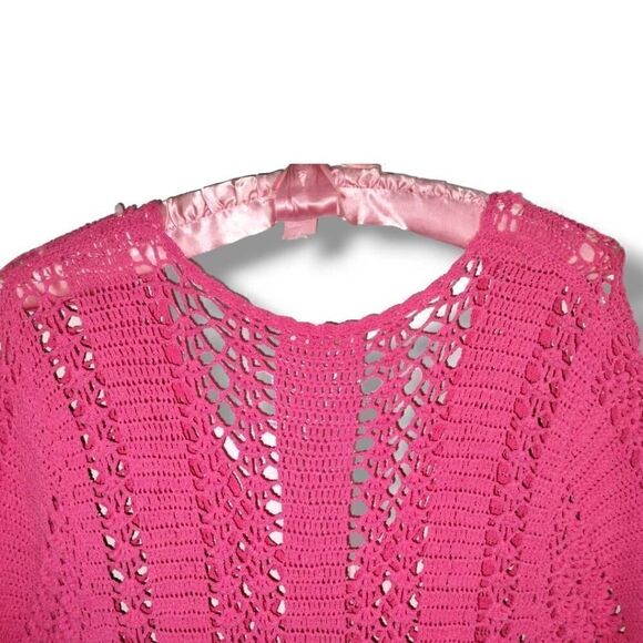 Michael Kors Collection Dress Sz Small Flamingo Crochet Stretch Designer Couture - Picture 9 of 16